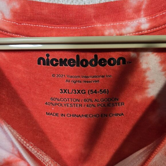 Nickelodeon 90's Rugrats Arnold Stimpy T-Shirt 3XL Cartoon Red Tie Dye - Picture 4 of 11